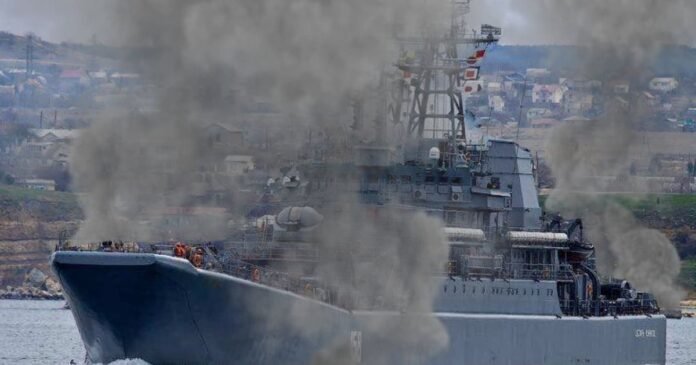 Russian Ship caesar kunikov destroyed